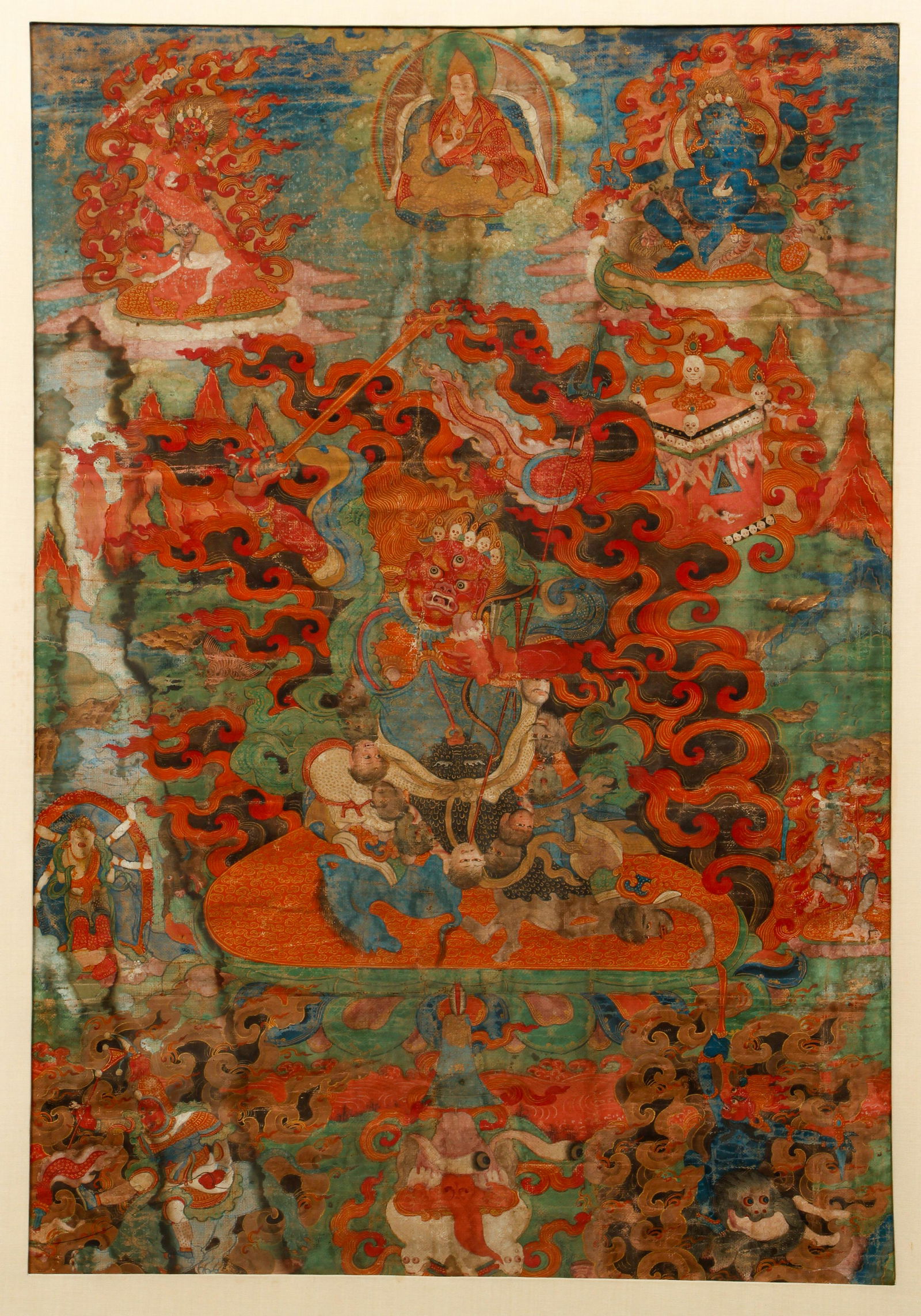 Tibetan Thangka of Wrathful Hayagriva 19th century (1 of 3)