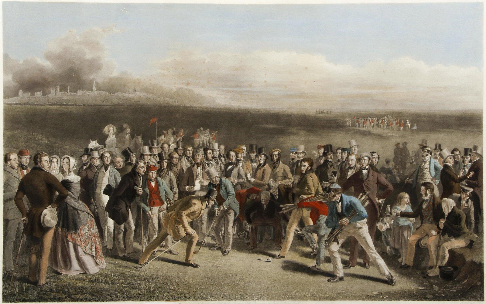 Charles Lee Color Engraving Golf St Andrews 1850 (1 of 6)