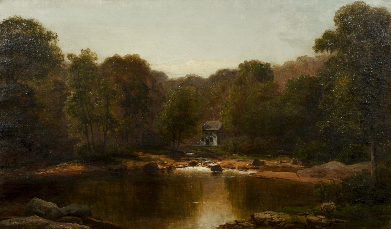 George Hetzel Summer Landscape Oil on Canvas 1879 (1 of 9)