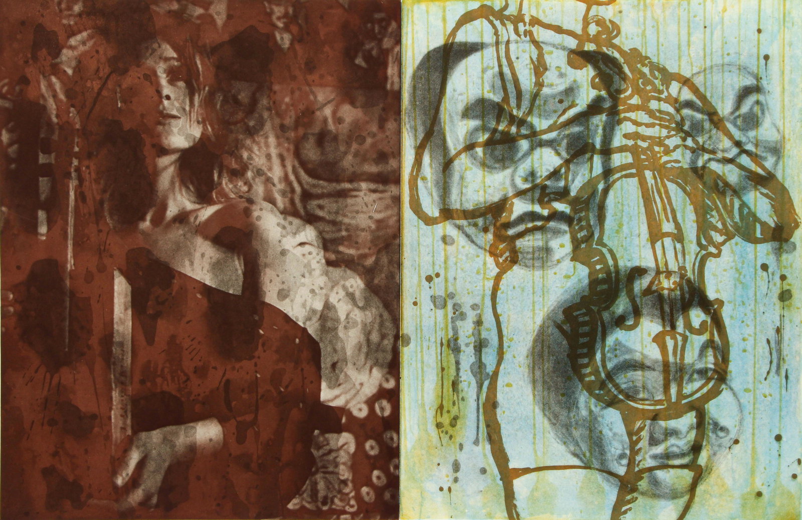 David Salle Aquatint from Canfield Hatfield Signed 1989 (1 of 5)