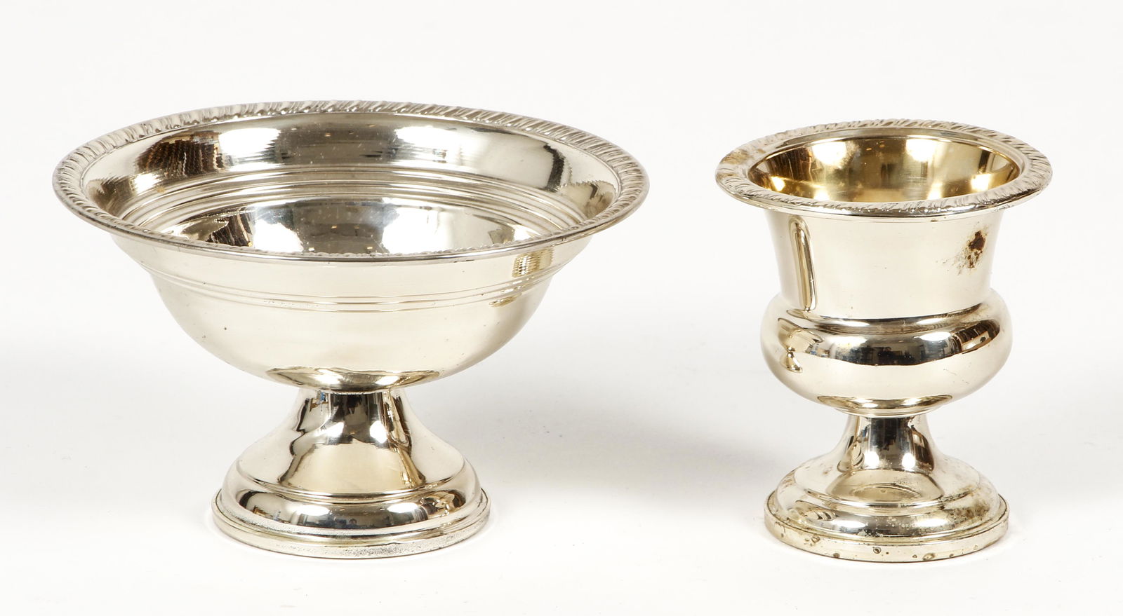 2 smaller weighted sterling vases (1 of 5)