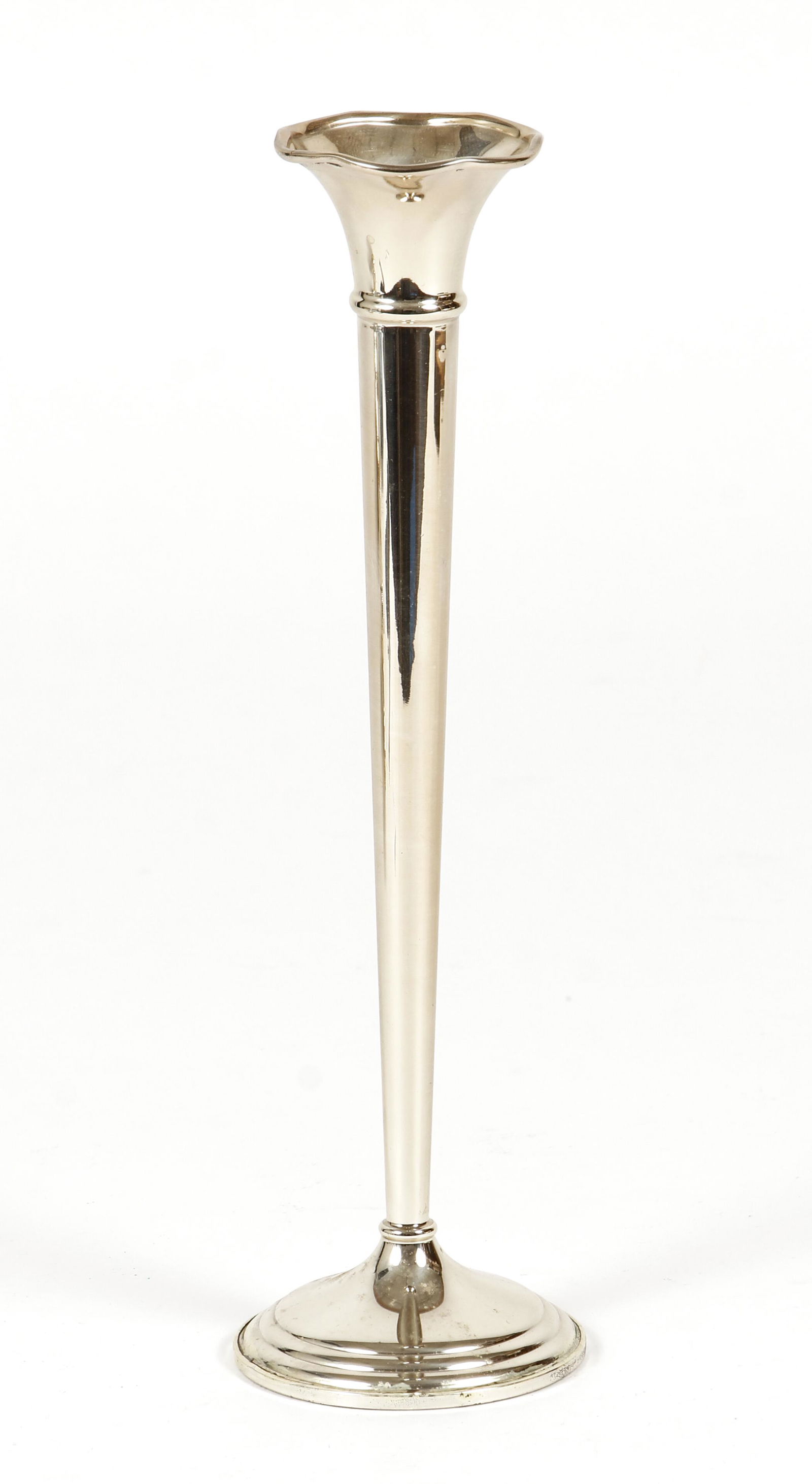 Sterling Silver weighted Trumpet Vase (1 of 4)
