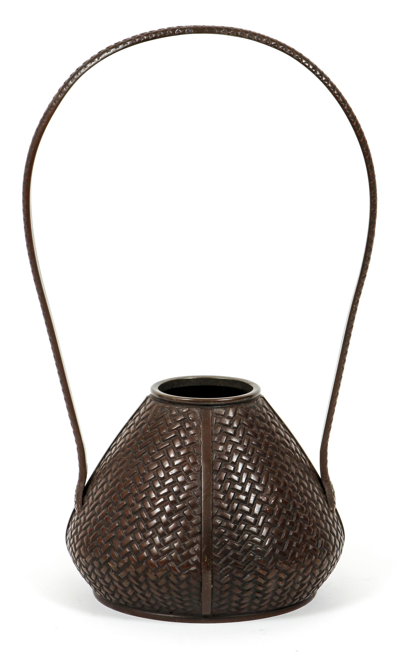 Japanese bronze faux Basket (1 of 6)