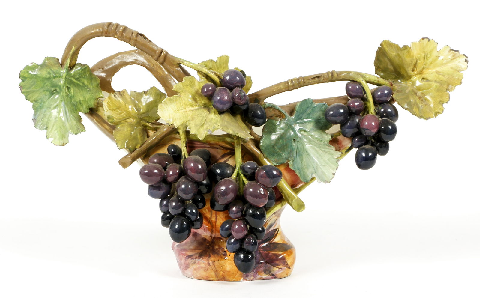 Amphora Style Italian Ceramic Grape Cluster Vase (1 of 4)