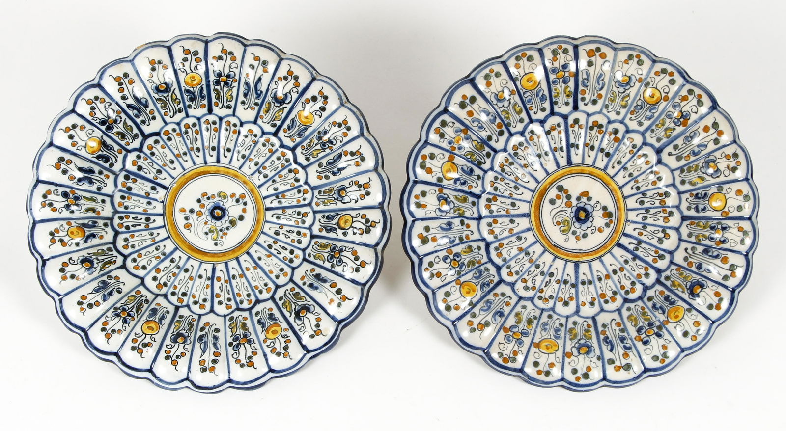 Pair of Talavera Painted Porcelain Plates (1 of 6)