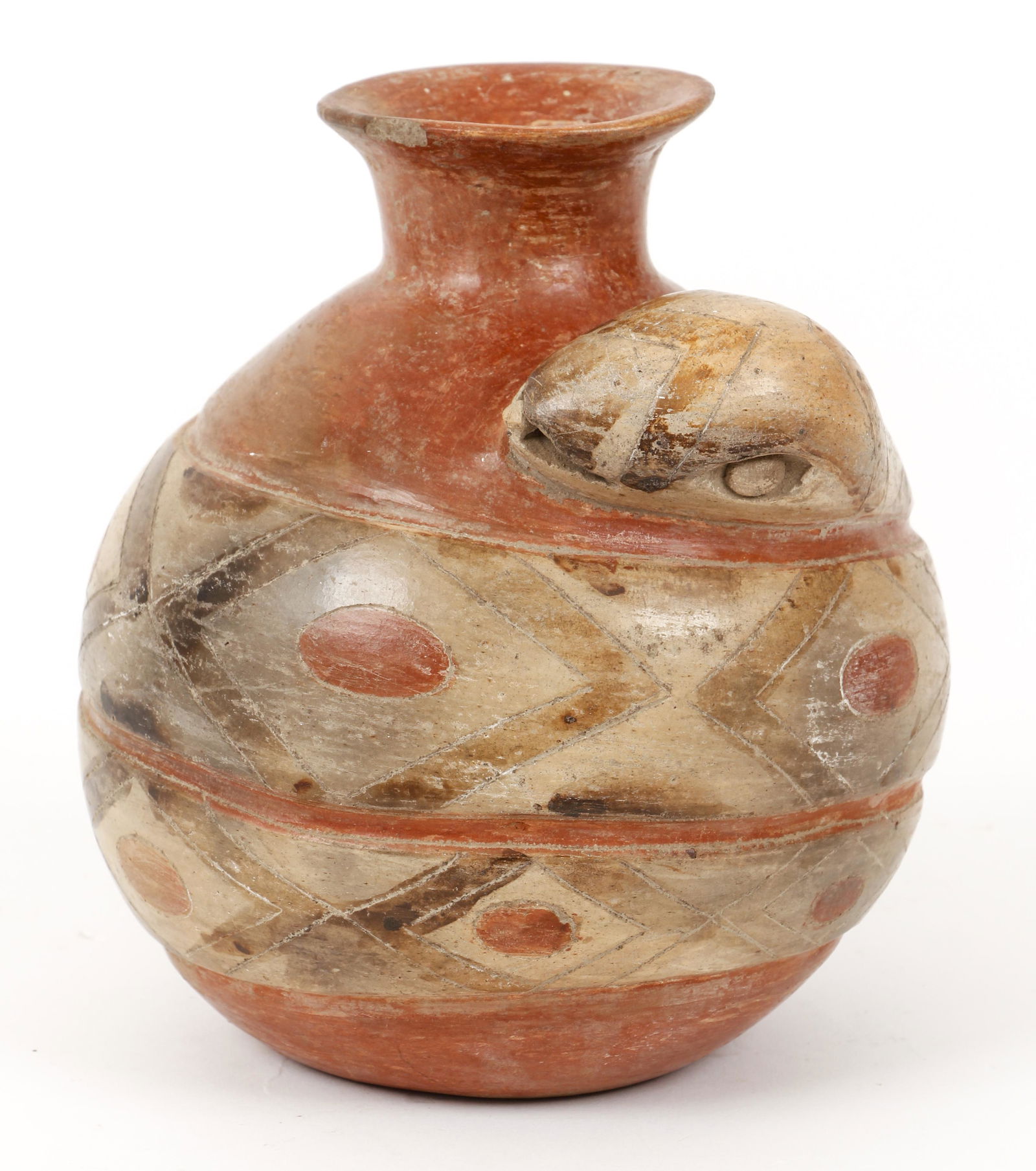 Native American Earthenware Snake Vessel (1 of 6)