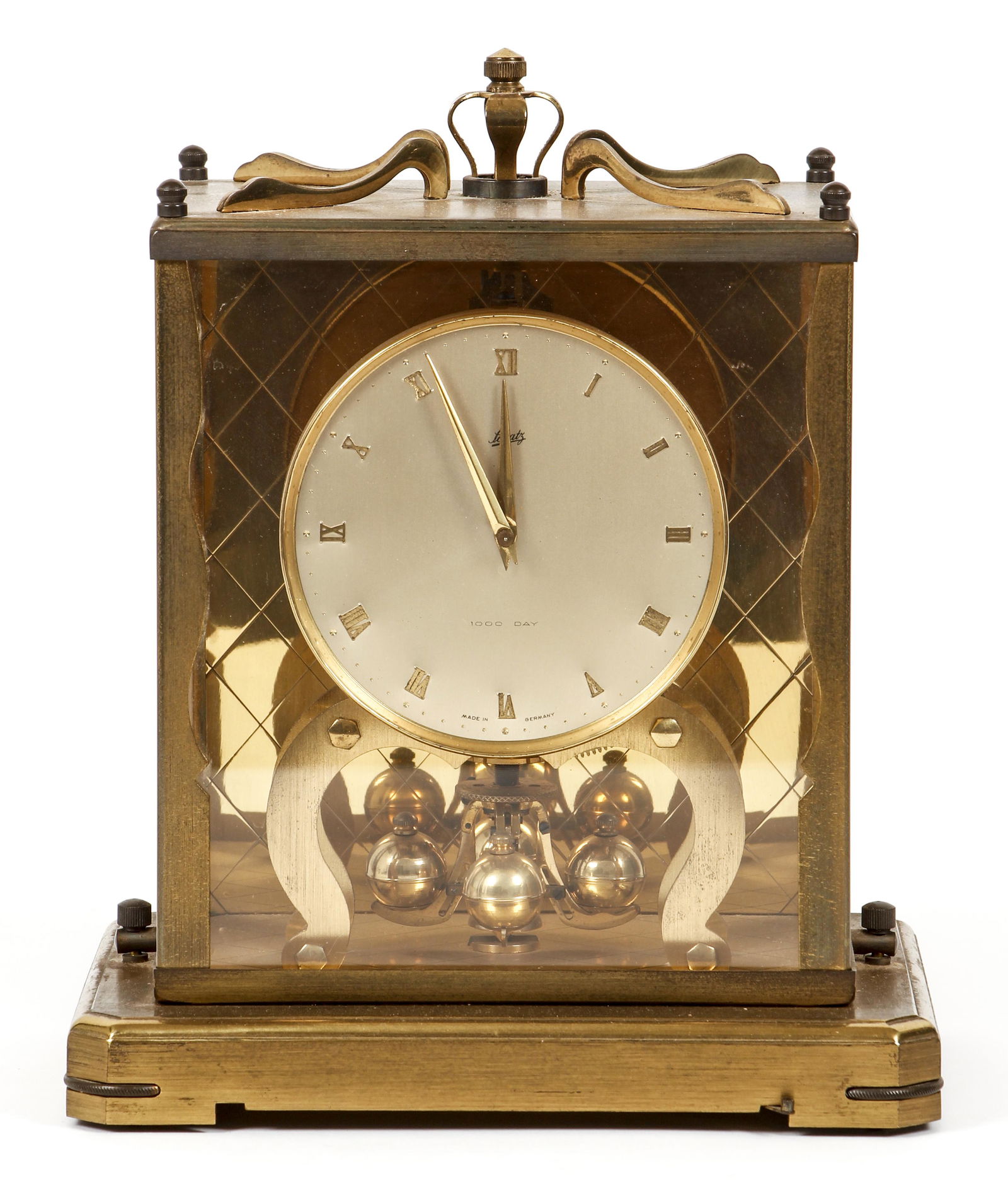 Schatz 1000 Day Mantle Clock In Brass Case (1 of 7)