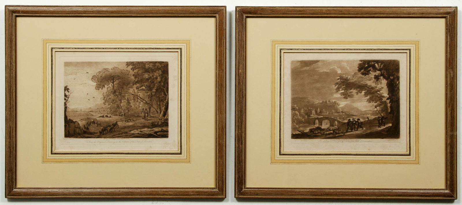 Set of 4 Engravings after Claude Lorrain 18th century (1 of 10)