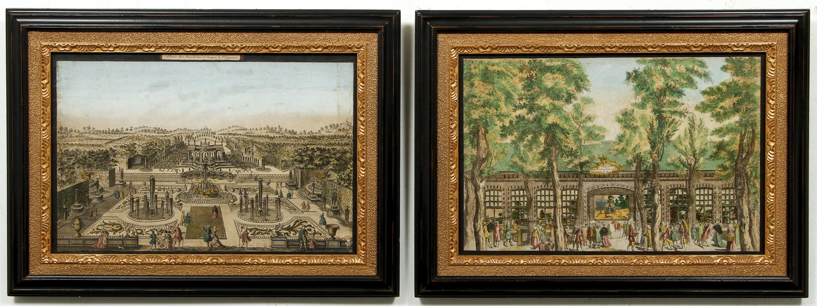 2 Vintage engravings King of Spain's Garden Palace (1 of 6)