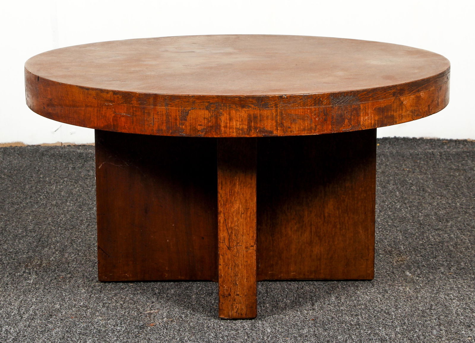 20th century custom made Circular Wood Coffee Table (1 of 4)