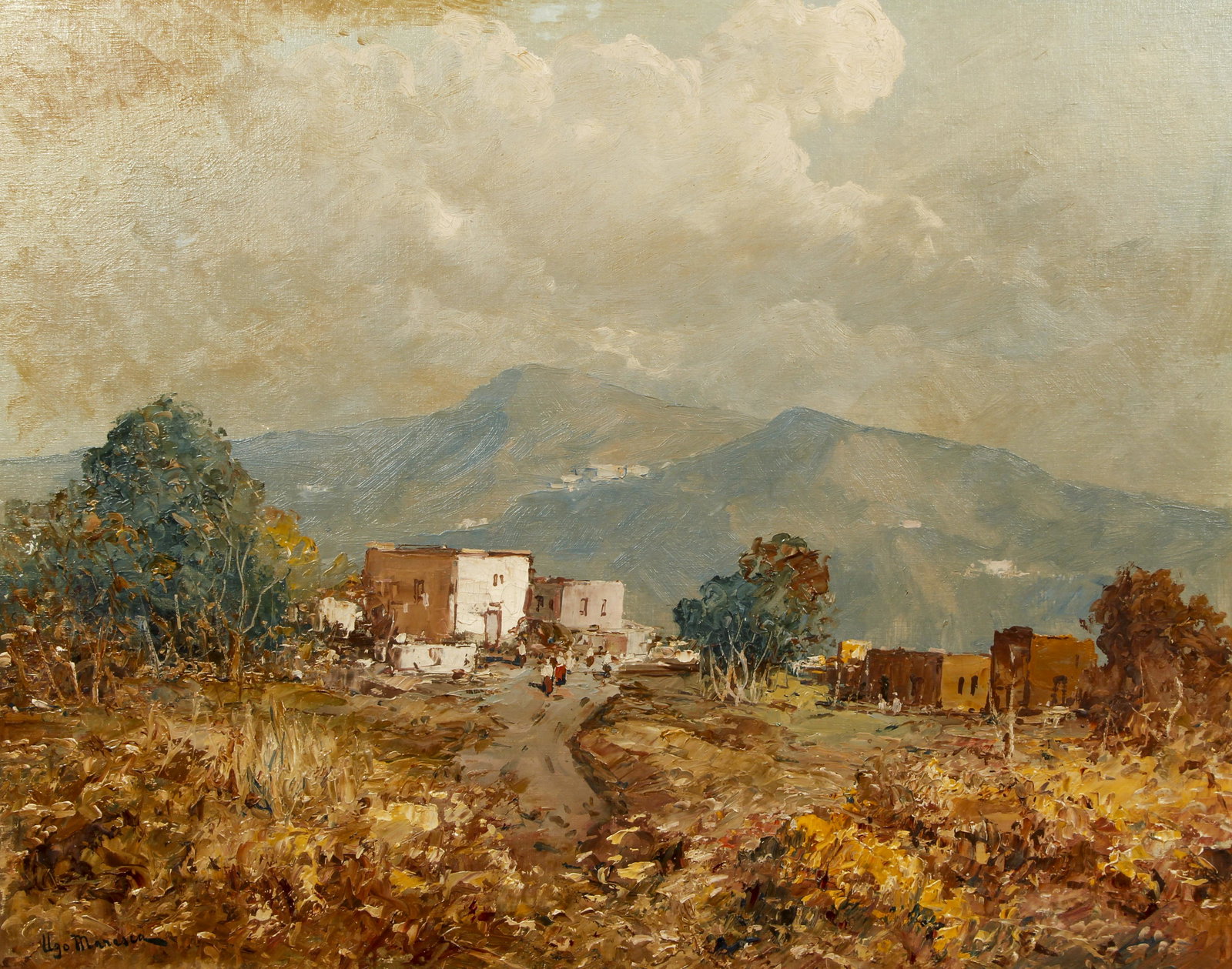 Ugo Maresca oil Hilltop Village (1 of 4)