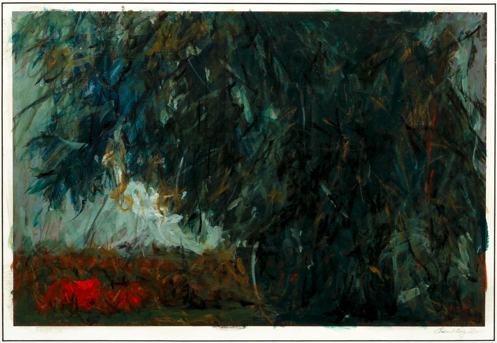 Chen Ming Acrylic on Paper Ptg (1 of 4)
