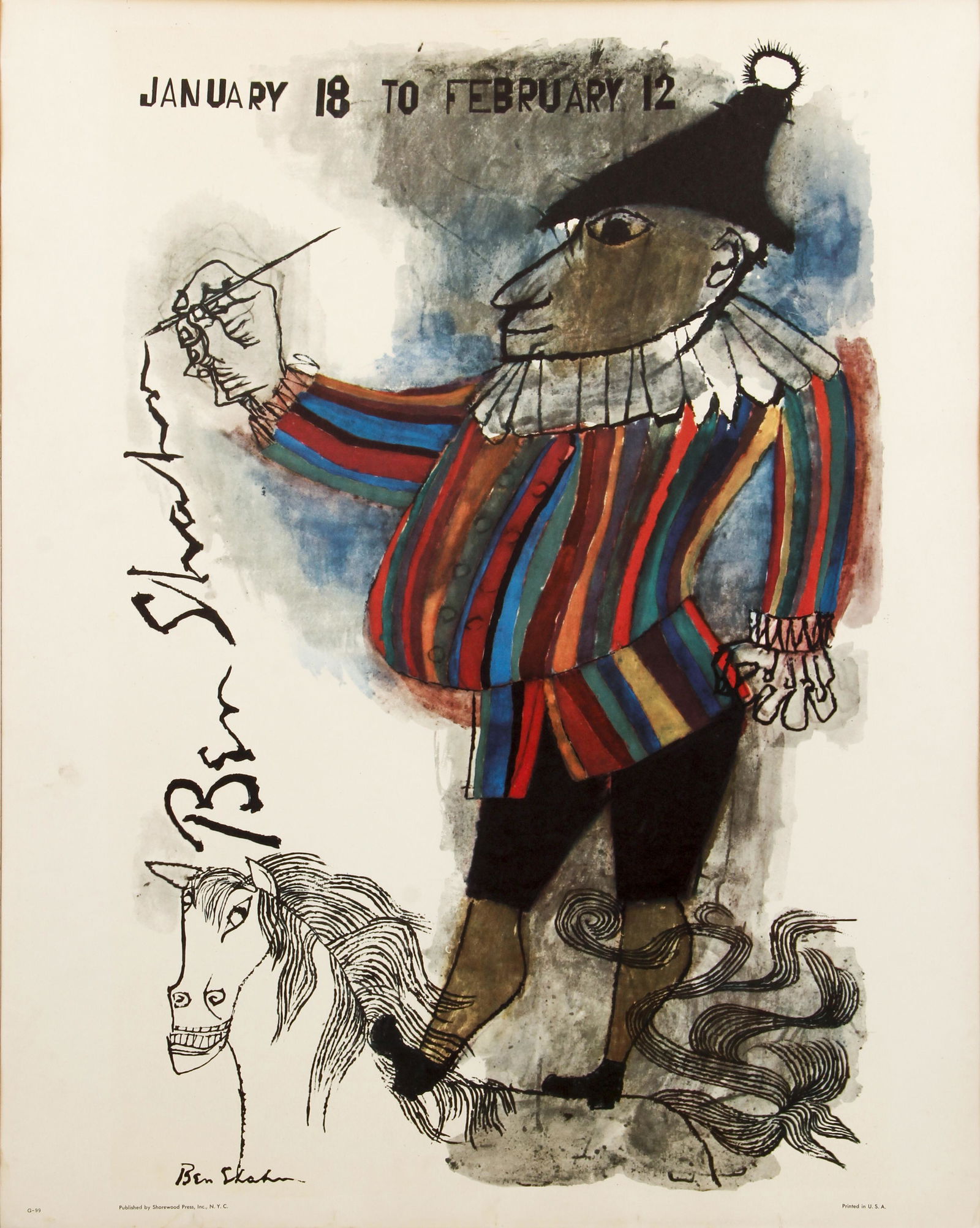 2 Ben Shahn Exhibition Posters 1964 and 1967 (1 of 8)