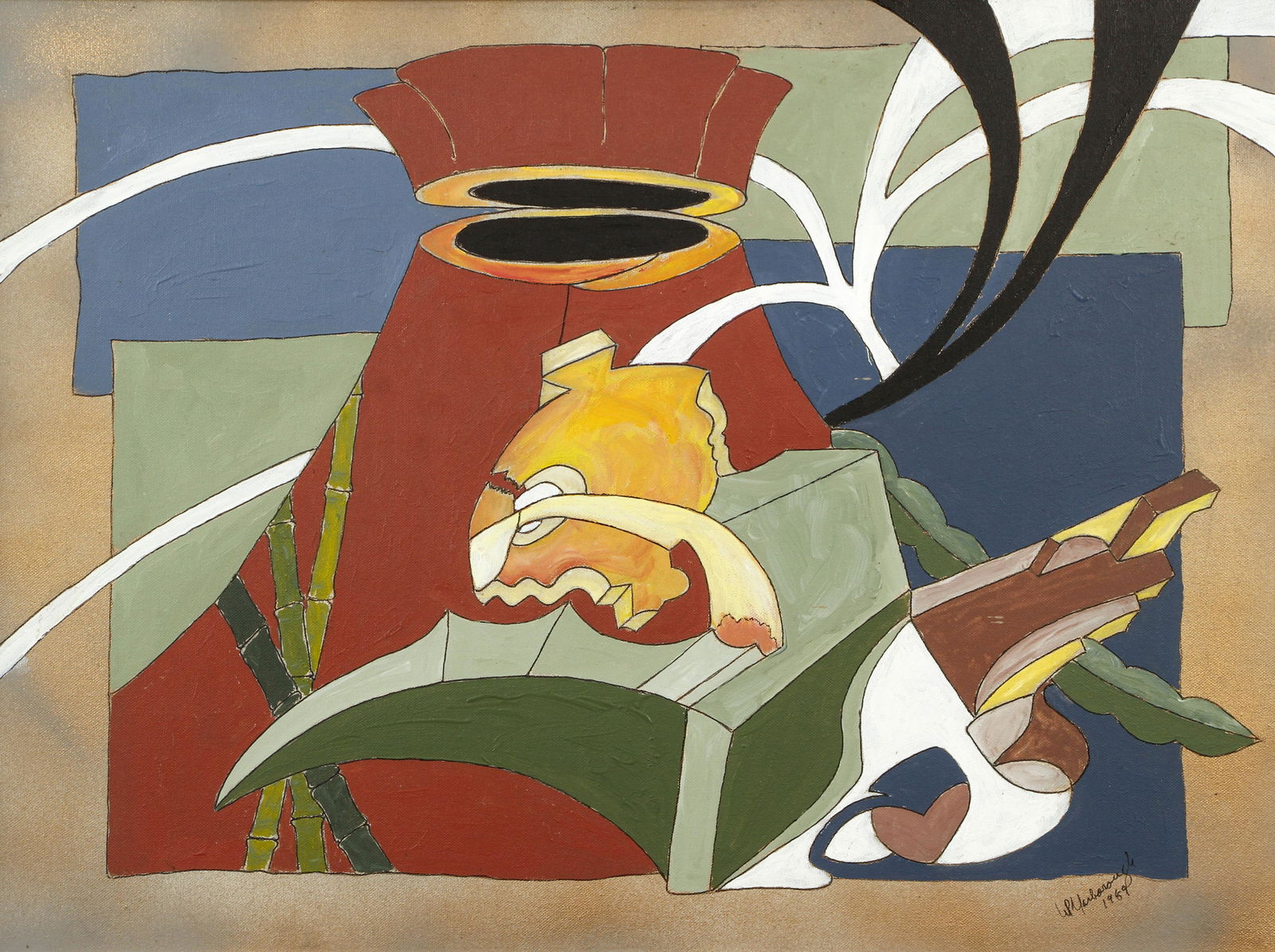 General William P Yarborough Oil Painting Pele Sleeps (1 of 5)