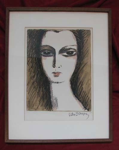 Kees Van Dongen Tete de Femme Lithograph: Artist: Van Dongen, Kees (Dutch/French, 1877-1968) Title: Tete de Femme Date: c. 1955 Medium: richly printed lithograph in colors on Rives paper Dimension: 13 x 10 inches Edition: 28/120