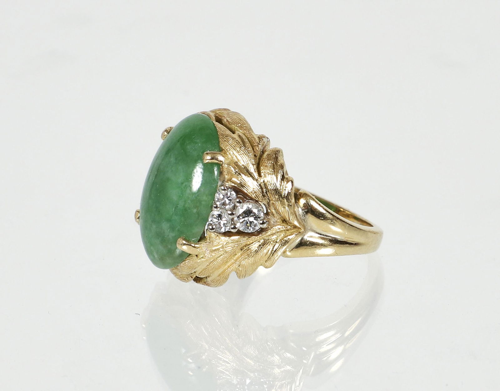 18K Diamond Jade Ring (1 of 5)