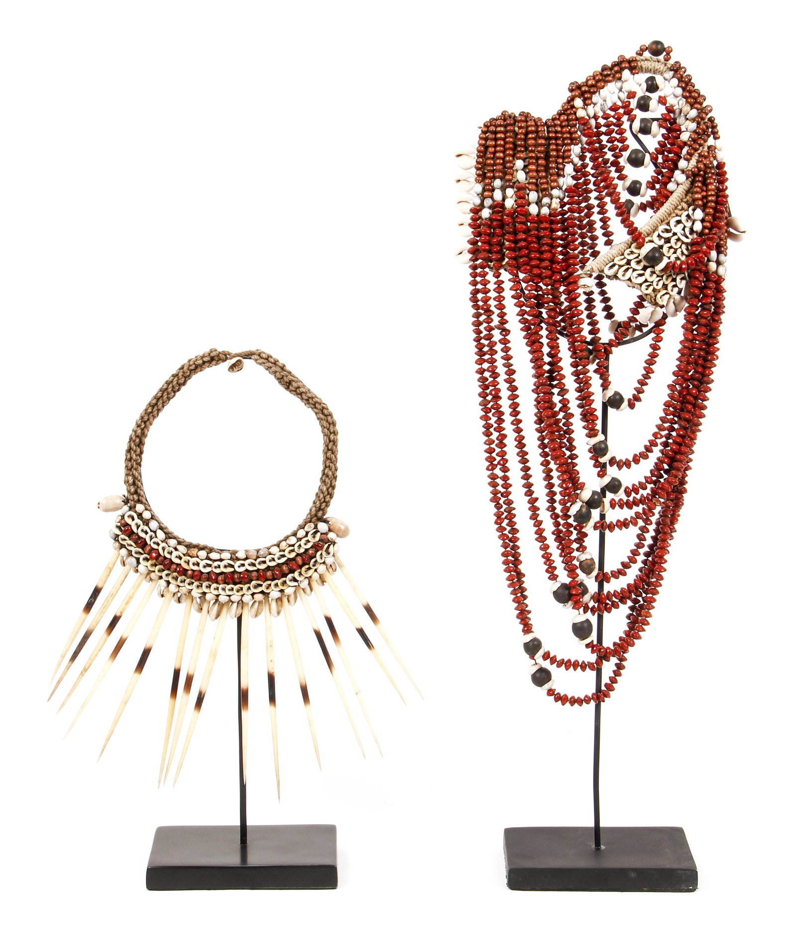 2 Contemporary African Bib style Necklaces (1 of 7)