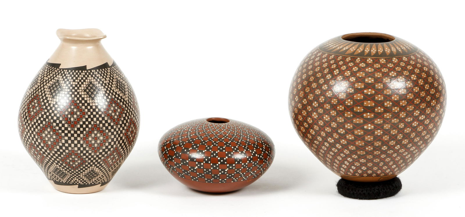 3 pcs Casas Grandes Pueblo pottery Ponce Ledezma and another (1 of 9)