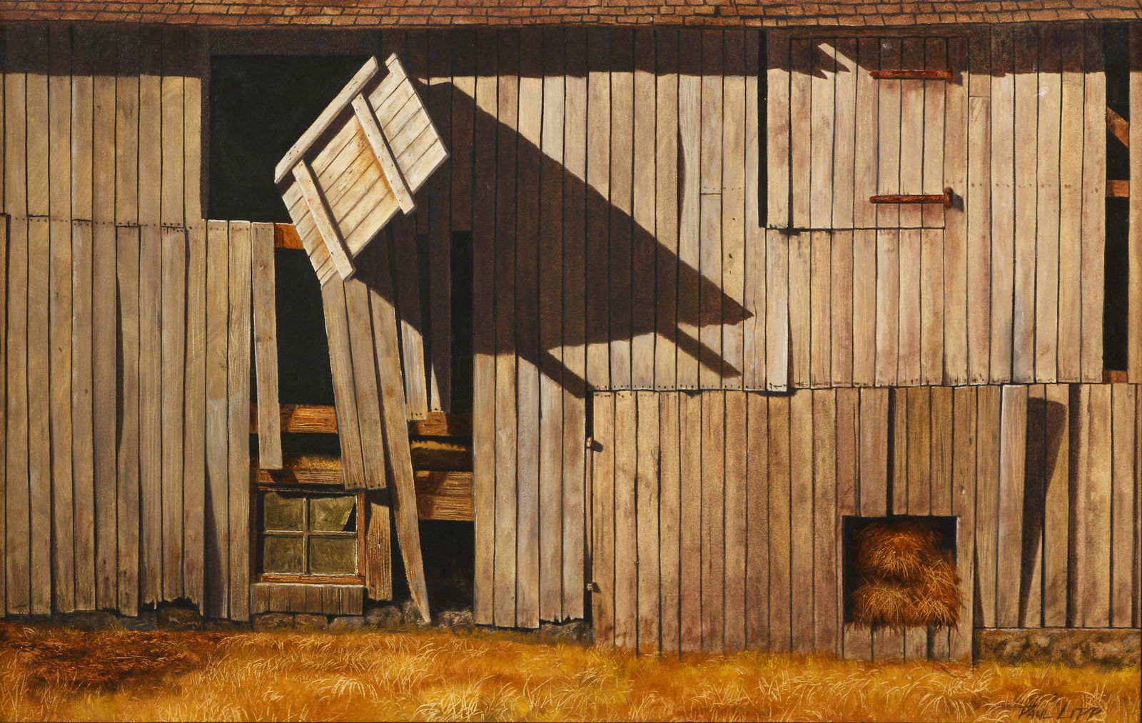Paul Lipp Rustic Barn Watercolor on Board 1965 (1 of 5)