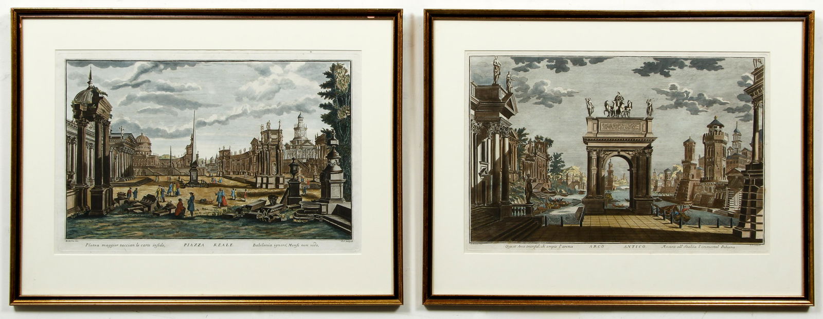 2 Ambrogio Orio engravings Roman Scenes (1 of 5)