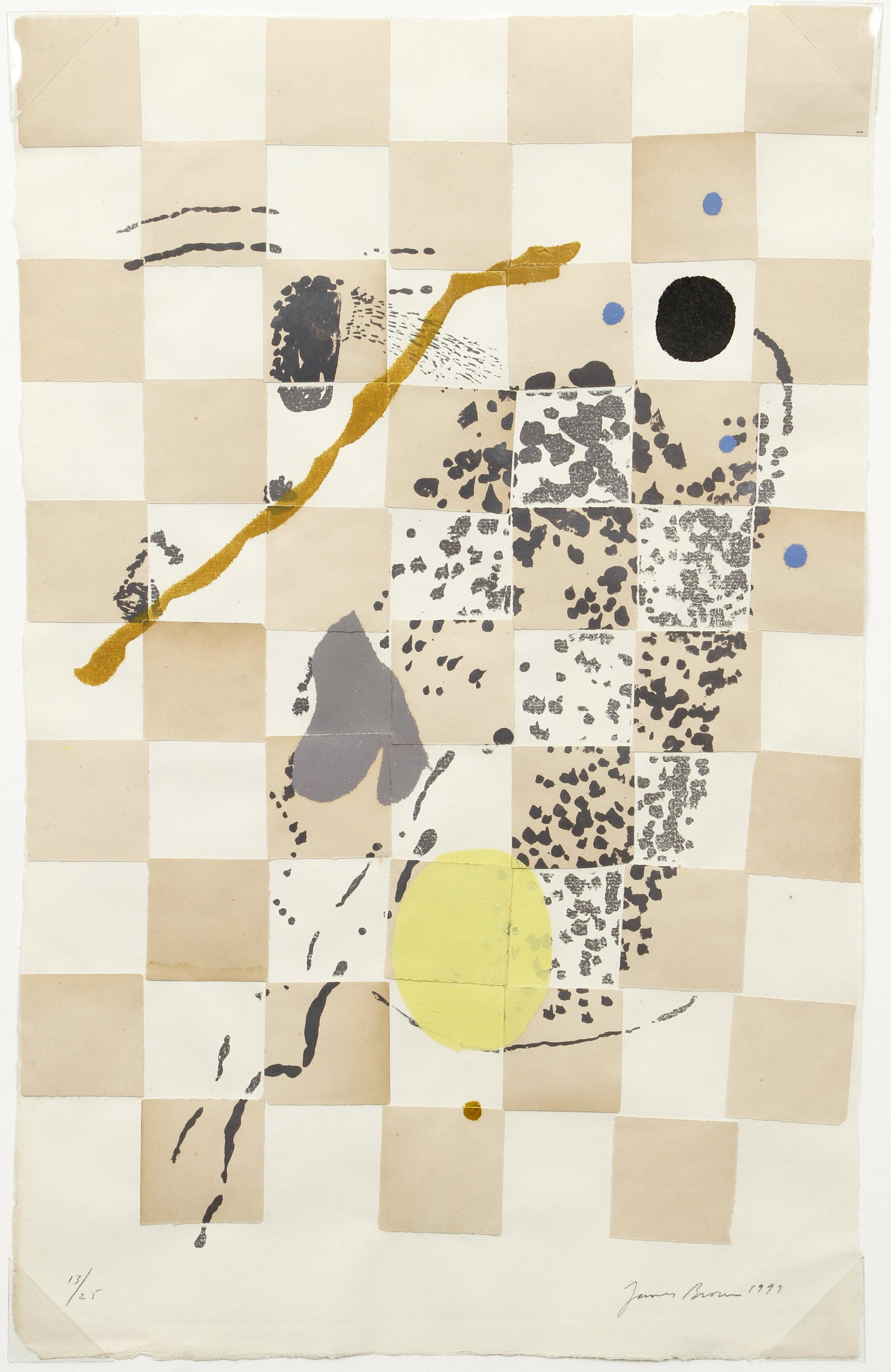 James Brown Mixed Media Monoprint 1999 Signed (1 of 4)