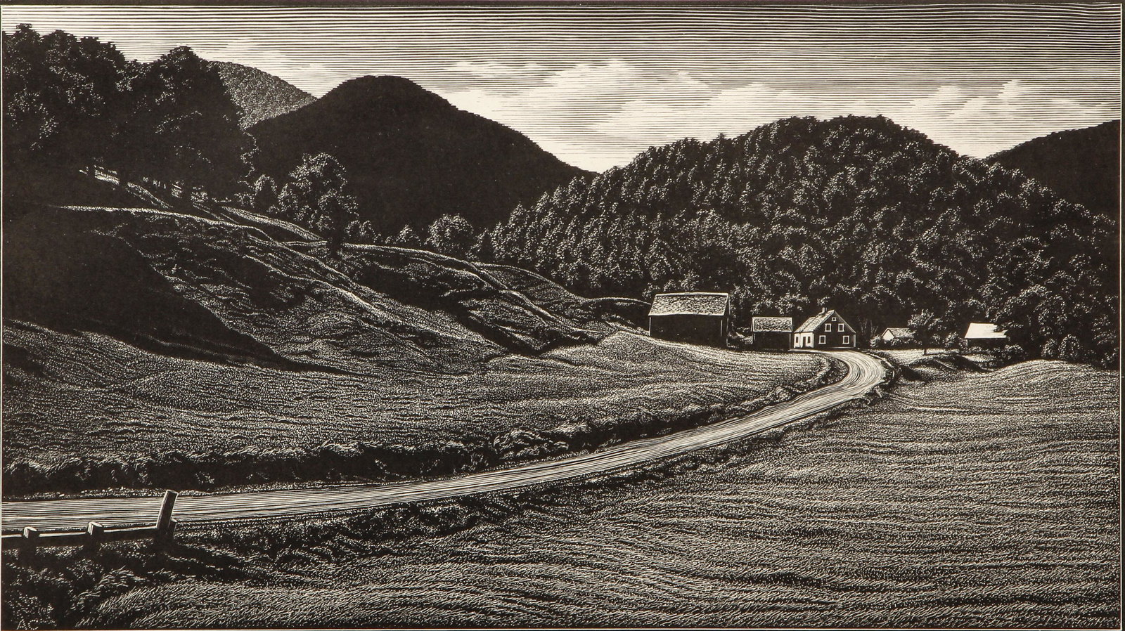 Asa Cheffetz wood engraving The Road Home (1 of 5)