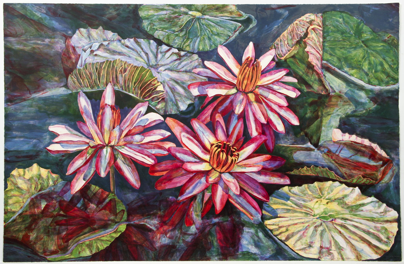 Patricia Tobacco Forrester Lily Triangle Floral Signed (1 of 3)