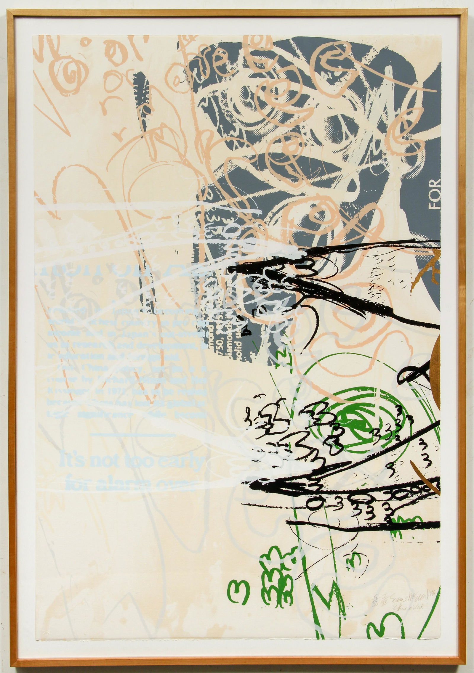 Suzanne McClelland Three O'clock mixed media signed print (1 of 3)