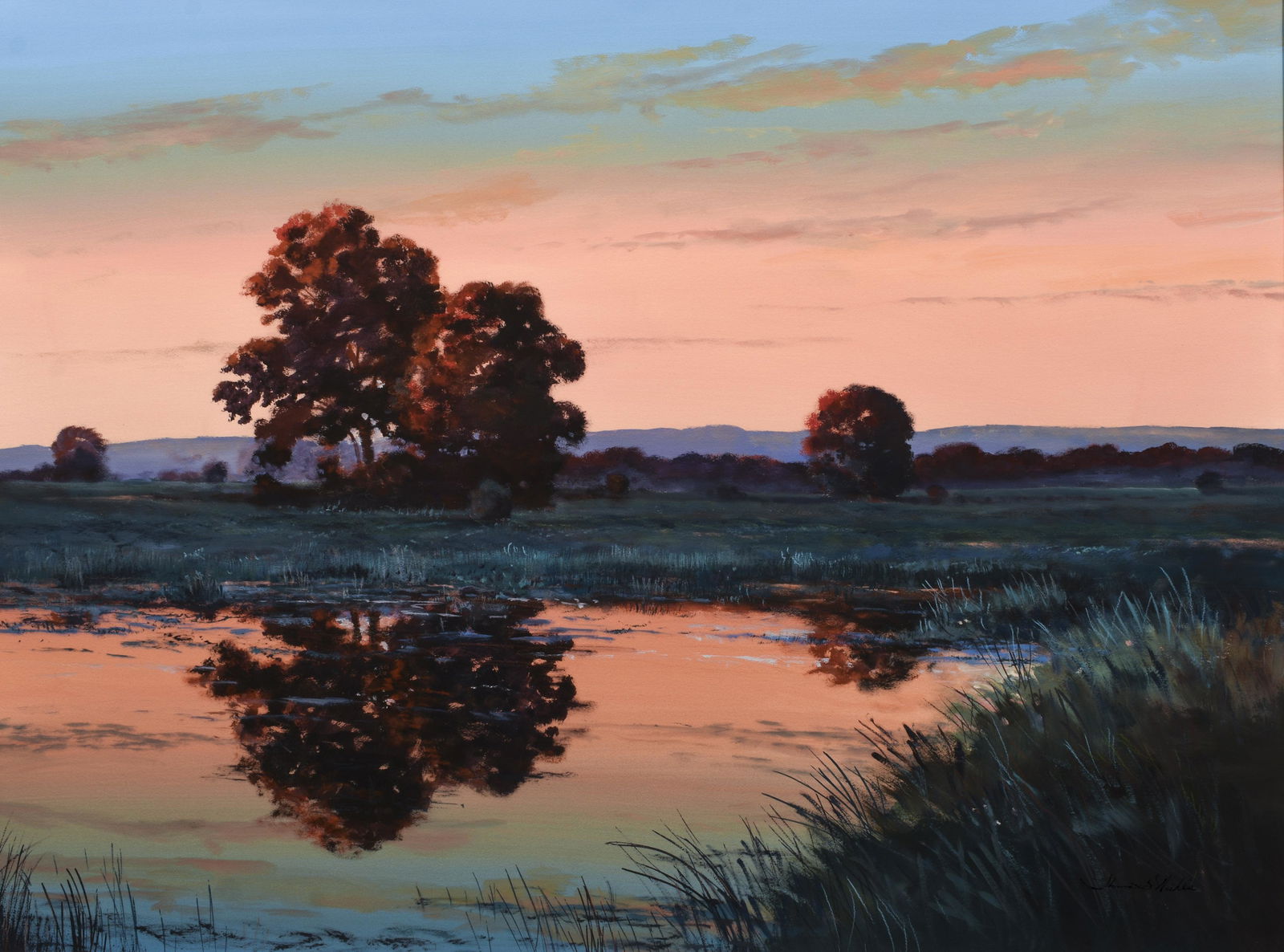 Thomas McNickle Sunset Watercolor Painting on Paper (1 of 4)