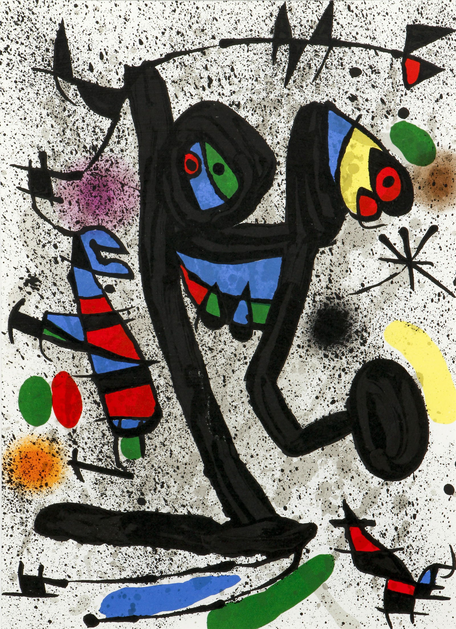 Joan Miro 1971 orig litho Jeune Fille aux Papillons (1 of 3)