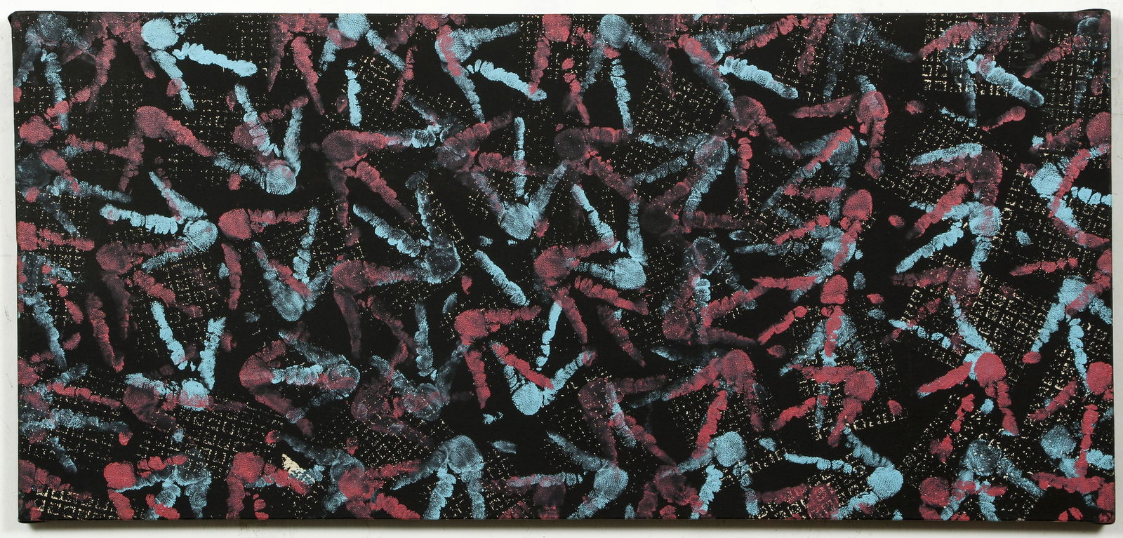 Paul Warhola Chicken Scratch Acrylic Painting 1990 (1 of 3)