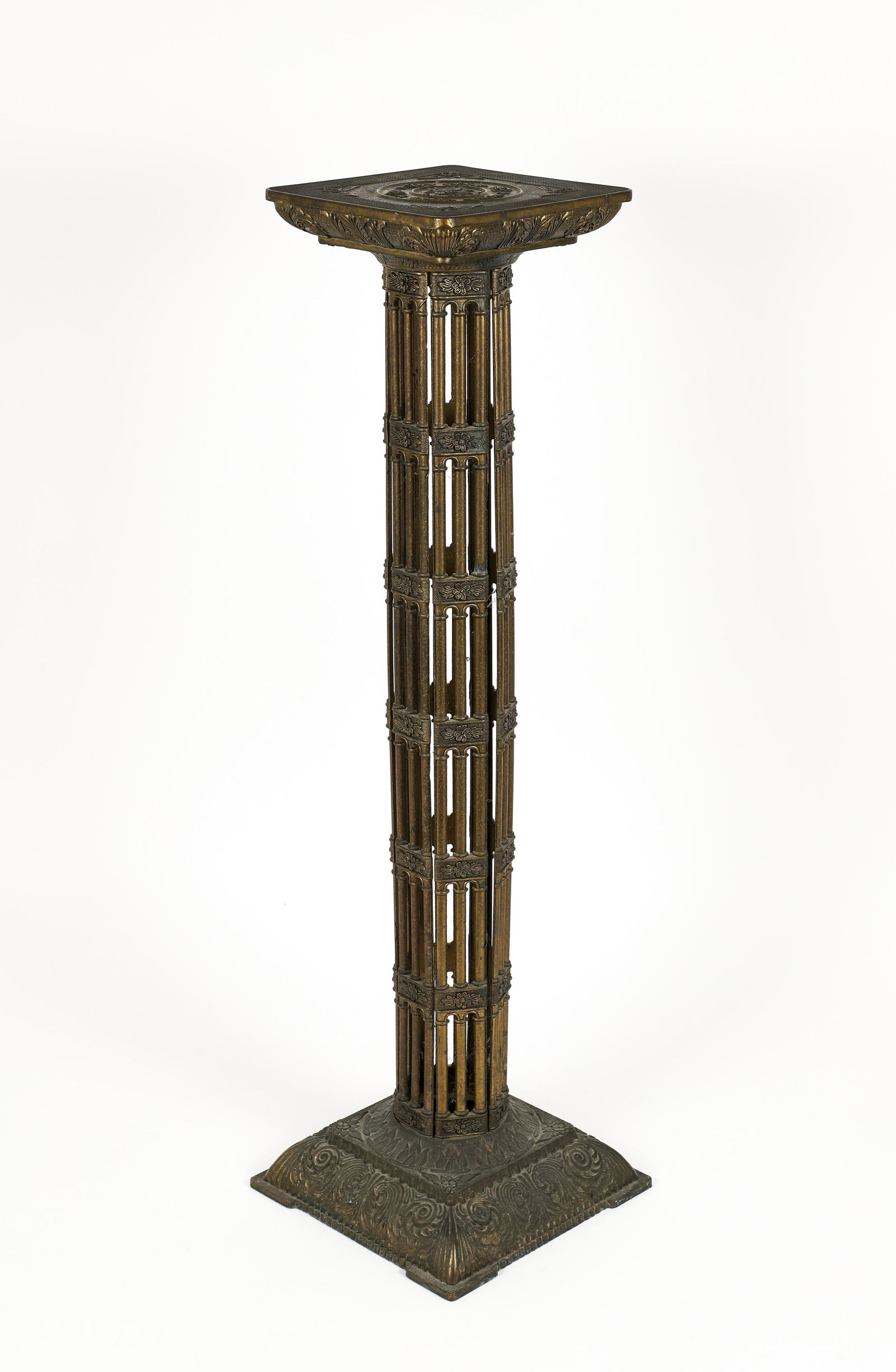 Italian Aesthetic Movement Brass Columned Stand (1 of 7)