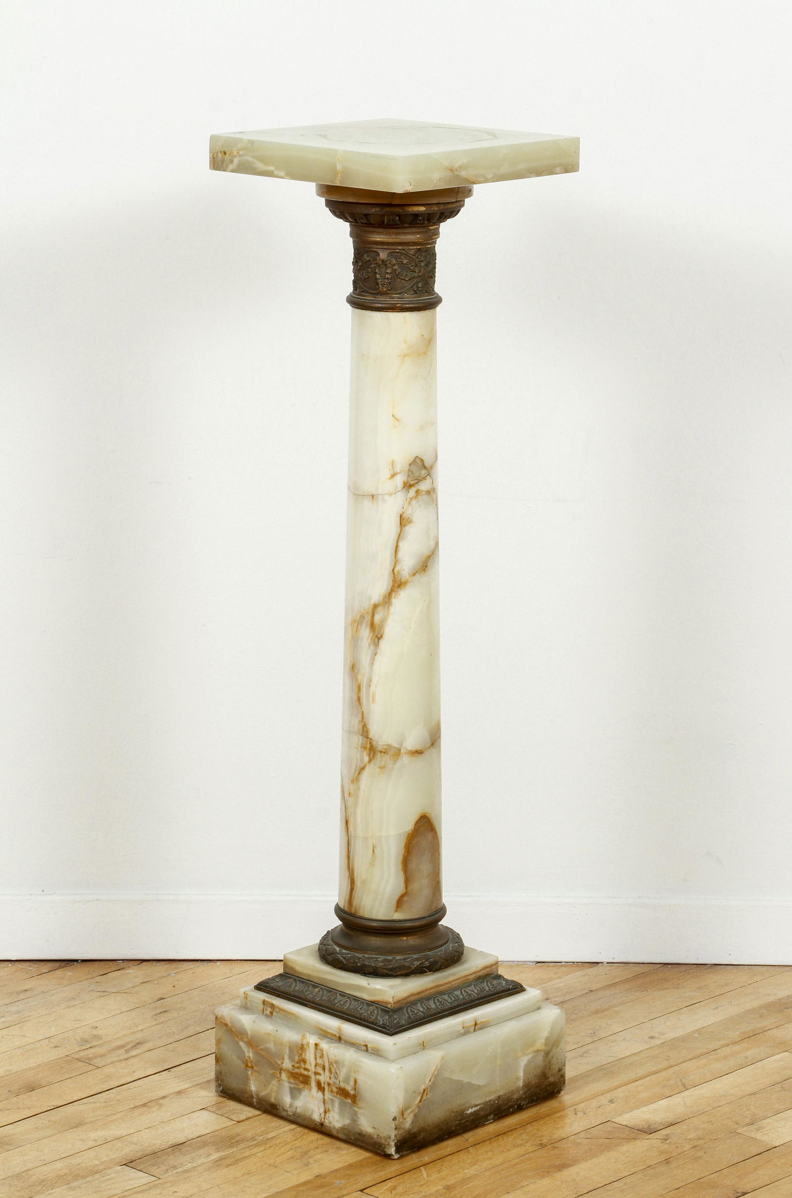Louis XVI style Onyx and Ormolu Pedestal Column 19th cent (1 of 5)