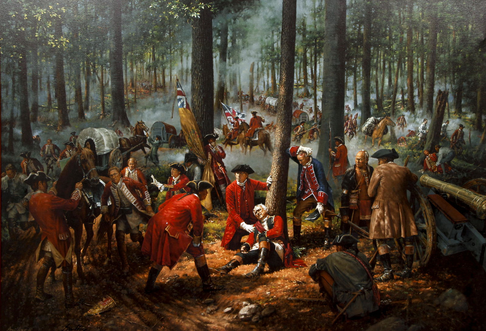 Robert Griffing Wounding of Gen. Braddock Signed giclee on canvas (1 of 5)