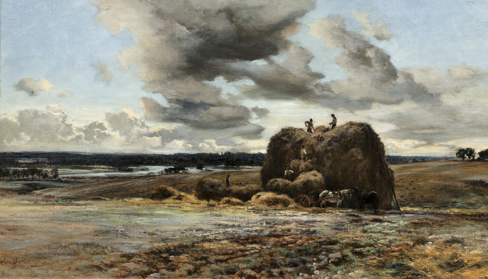 Keeley Halswelle Making Hay Victorian Oil on Canvas (1 of 5)