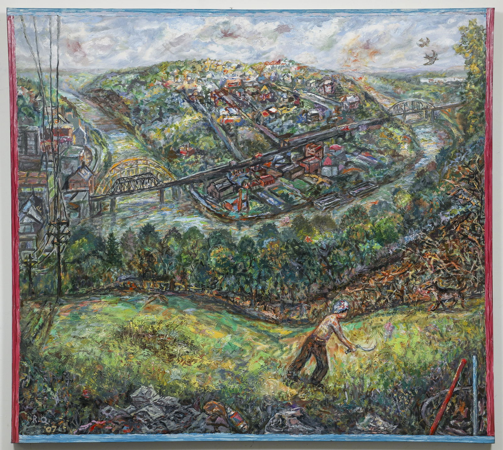 Bob Qualters Mon Valley City View 2007 Oil Ptg (1 of 4)