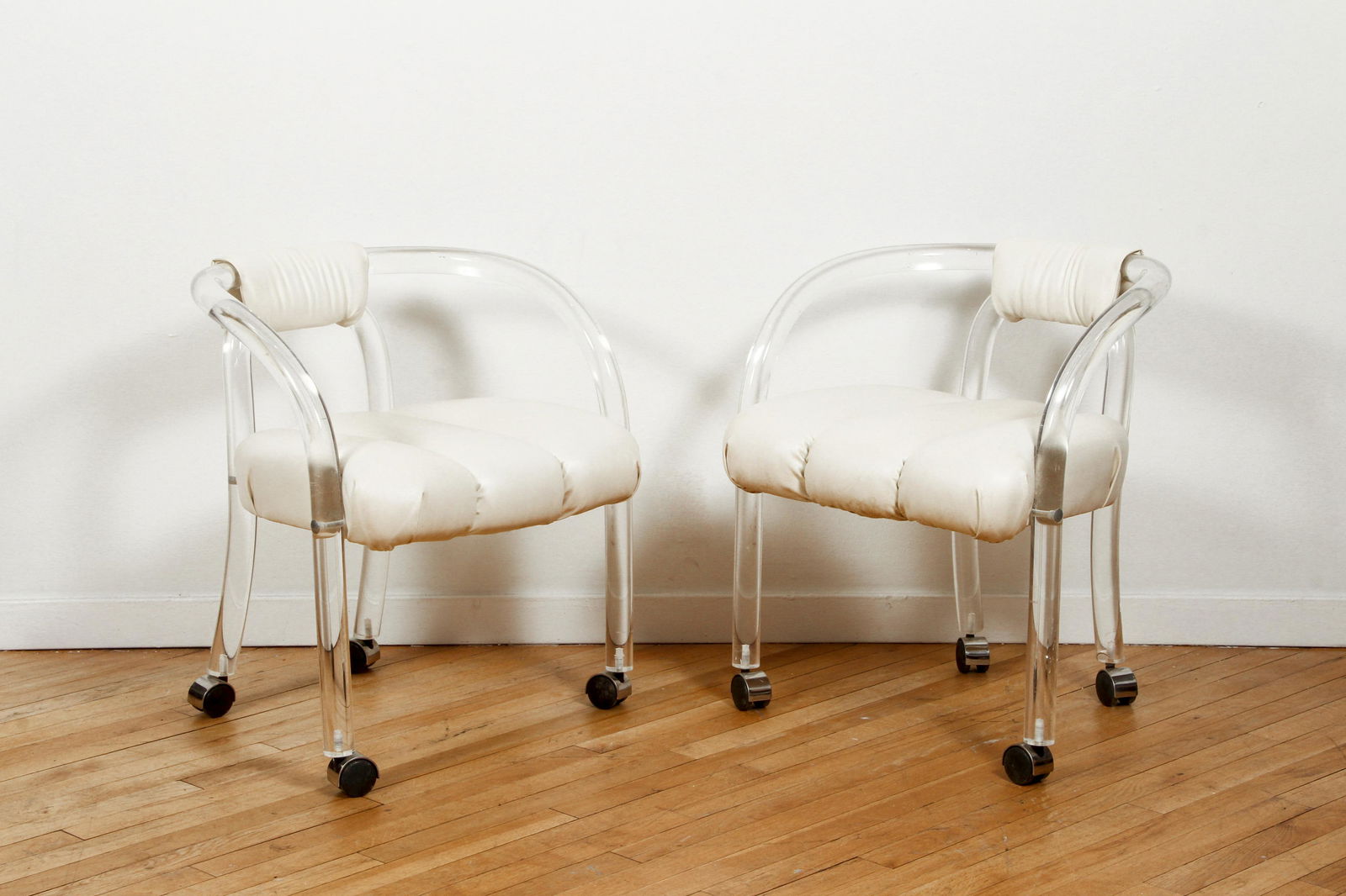 Pair of Lucite Club Chairs attrib. Charles Hollis Jones (1 of 5)