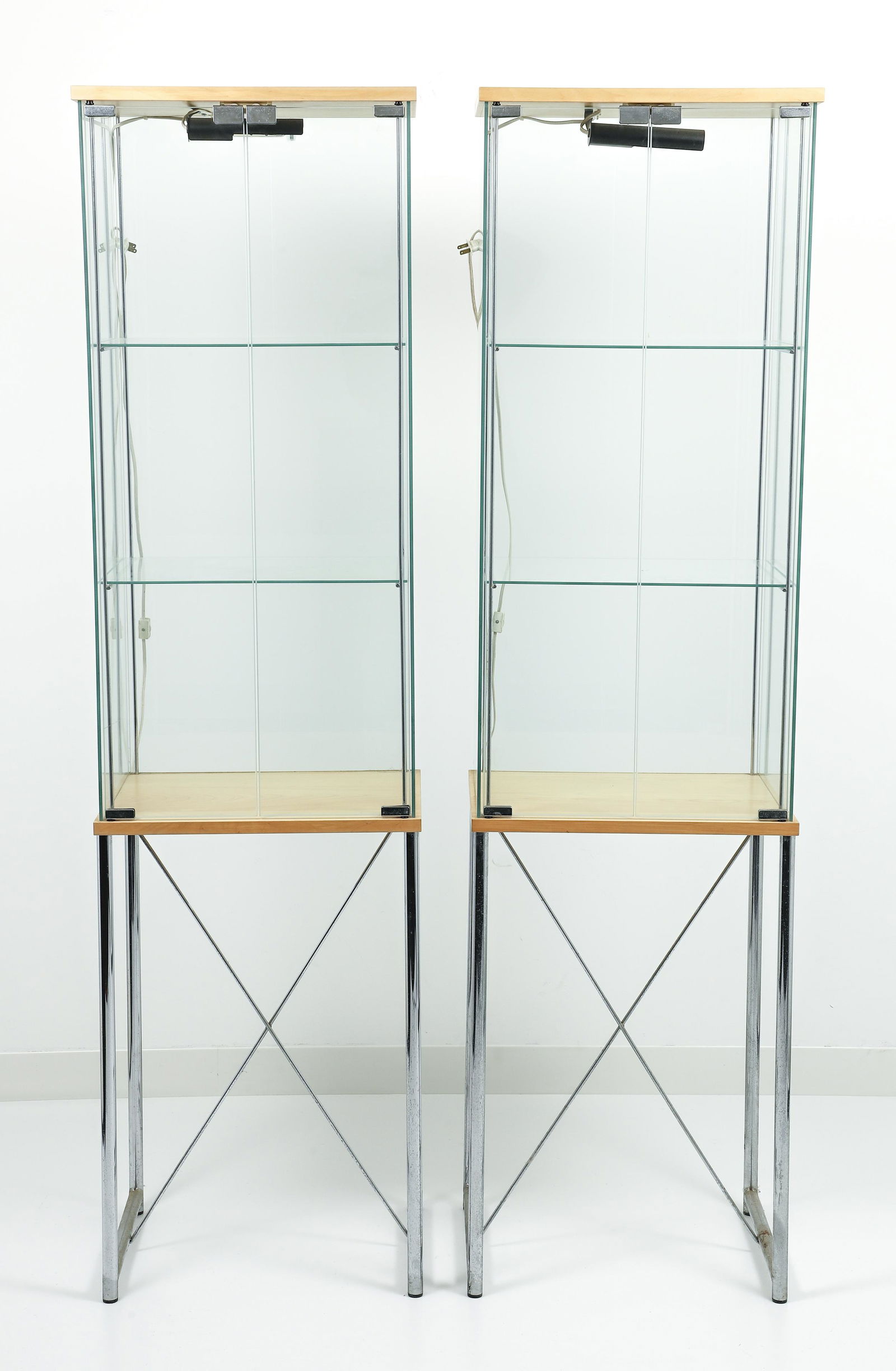 Pair of Modern Glass Display Case Vitrines (1 of 6)