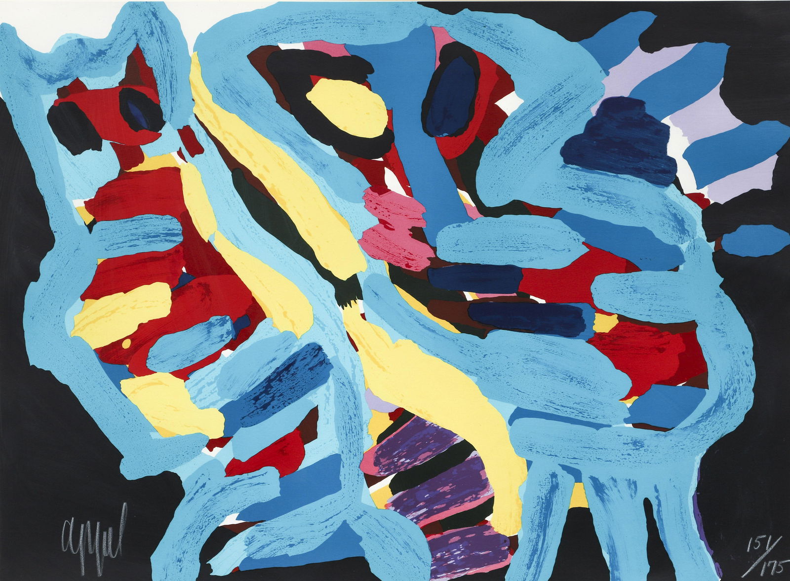 Karel Appel Signed Color Lithograph Owl (1 of 5)