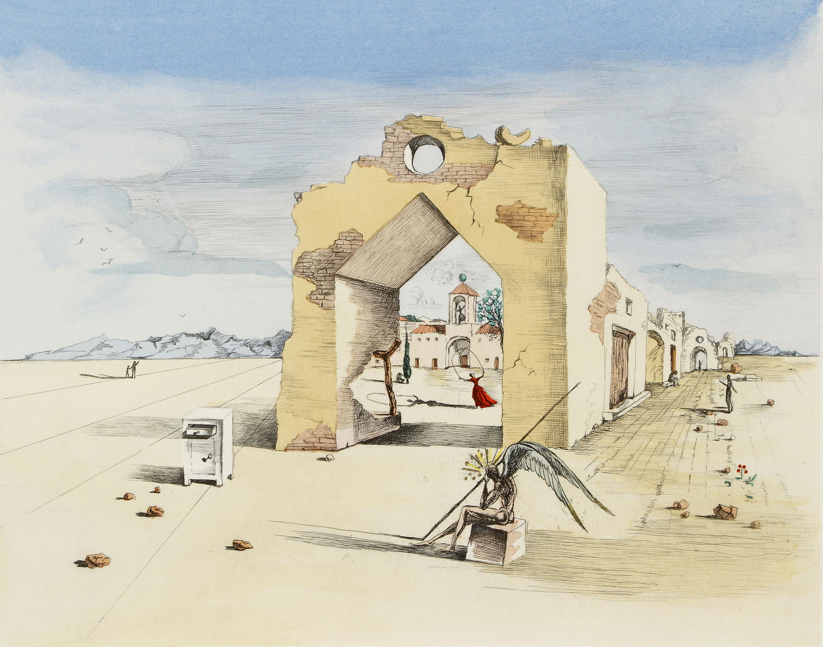 Salvador Dali Crying Angel Signed Etching (1 of 5)