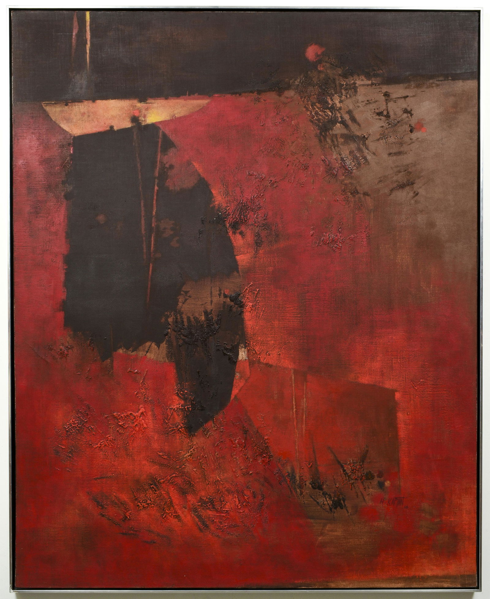 Hasan Kaptan 1966 painting Nebulous Spaces (1 of 3)