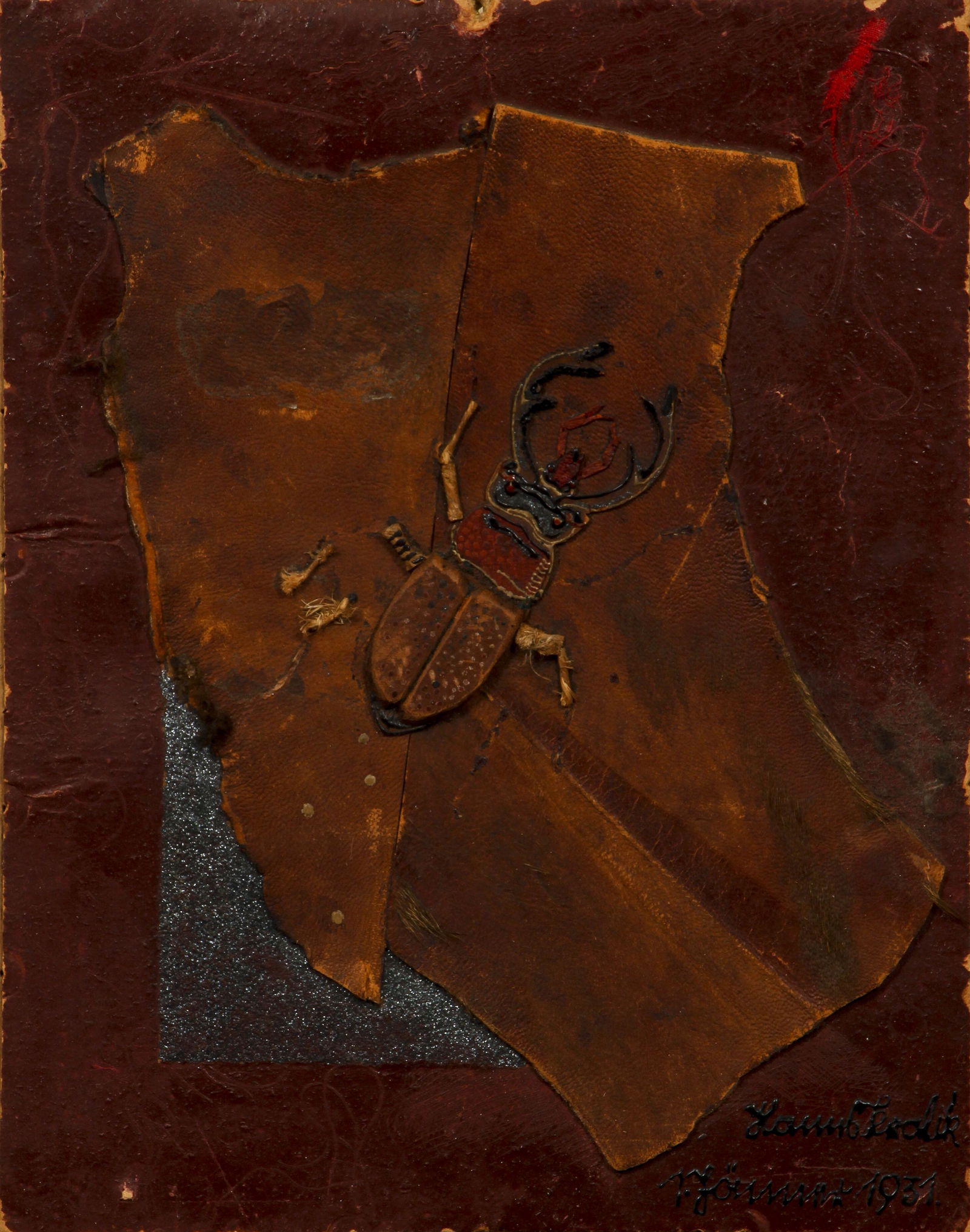 Hanns Kralik Beetle Mixed Media Original 1931 (1 of 4)