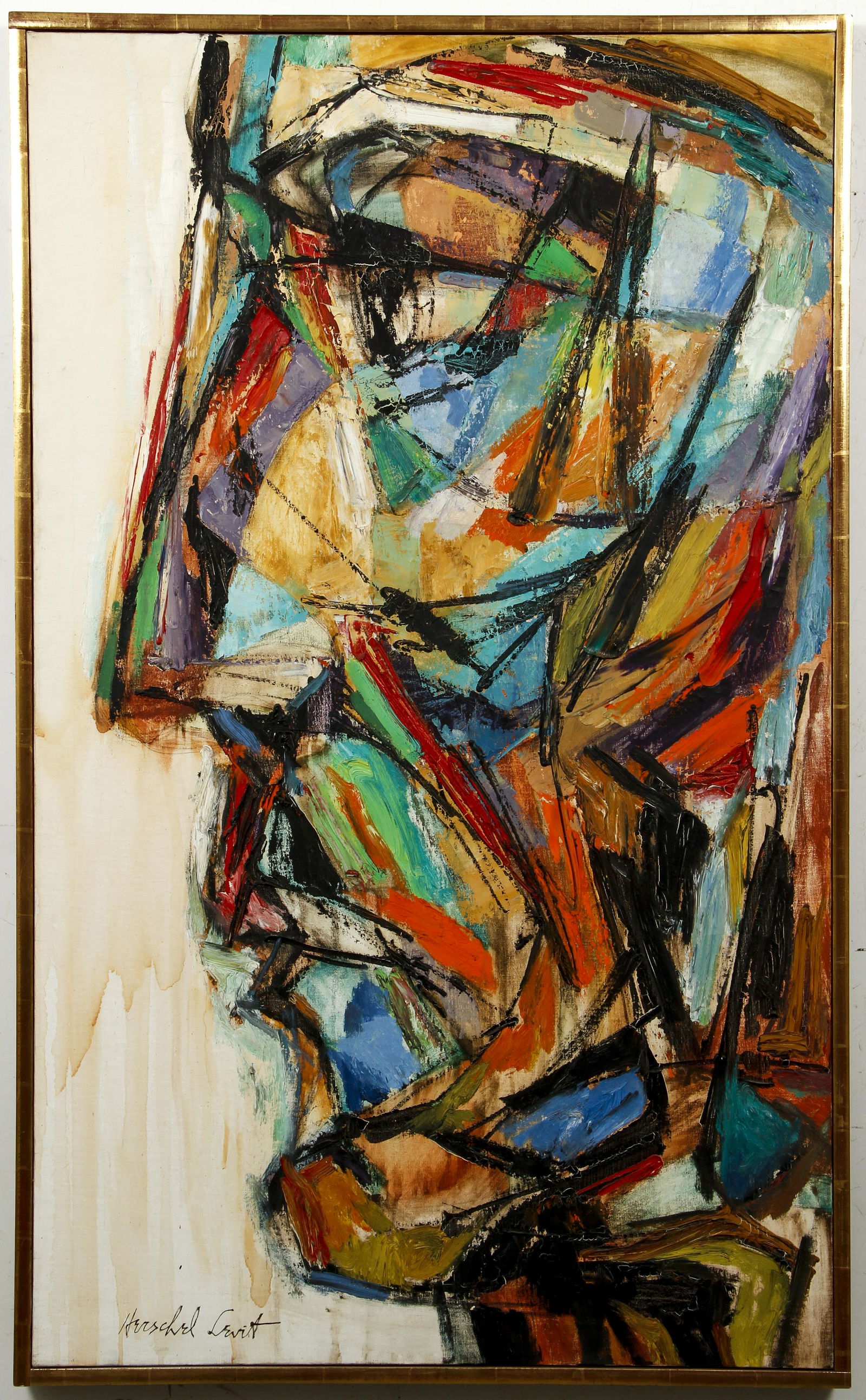 Herschel Levit Constantine Large Oil Painting 1950s (1 of 4)