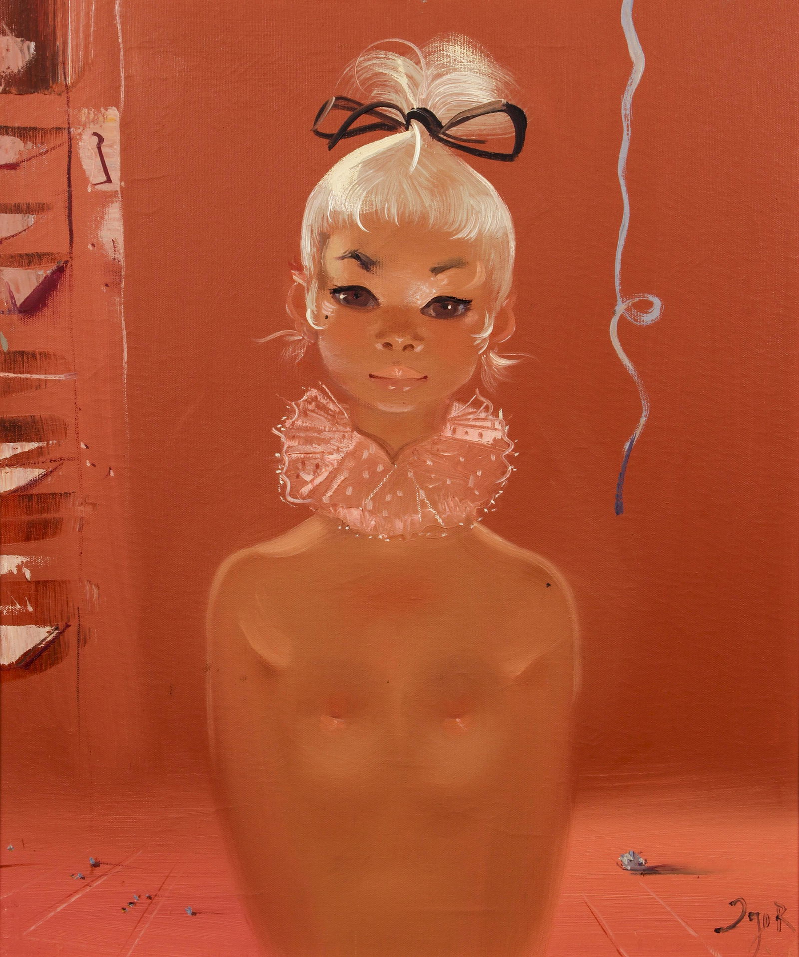 Igor Pantuhoff oil Nude of a Pigtailed Blond: Pantuhoff, Igor (Russian/American 1911-1972), Nude of a Pigtailed Blond, oil on canvas, 24 x 20 inches, signed Igor lower right, framed measuring 29 x 25 inches.