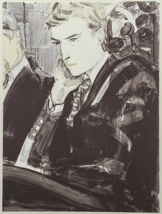 Elizabeth Peyton signed litho Prince William 2000: Peyton, Elizabeth (American, born 1965), Prince William, 2000, lithograph printed in colors, 24 x 18 inches (61 x 45.8 cm) (sheet), pencil signed and numbered 149/350, Published by the Public Art Fund