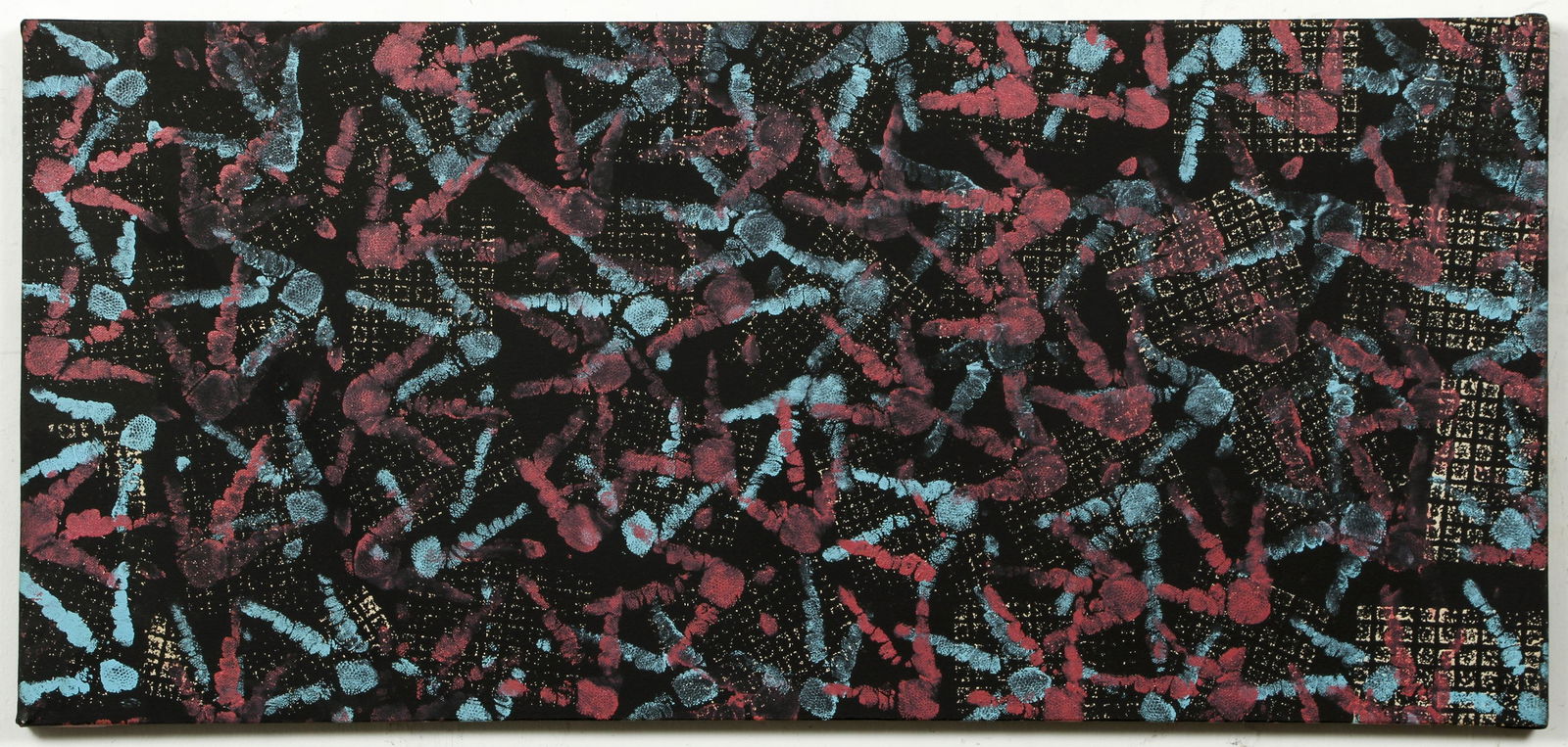 Paul Warhola Chicken Scratch Acrylic Painting 1990 (1 of 3)