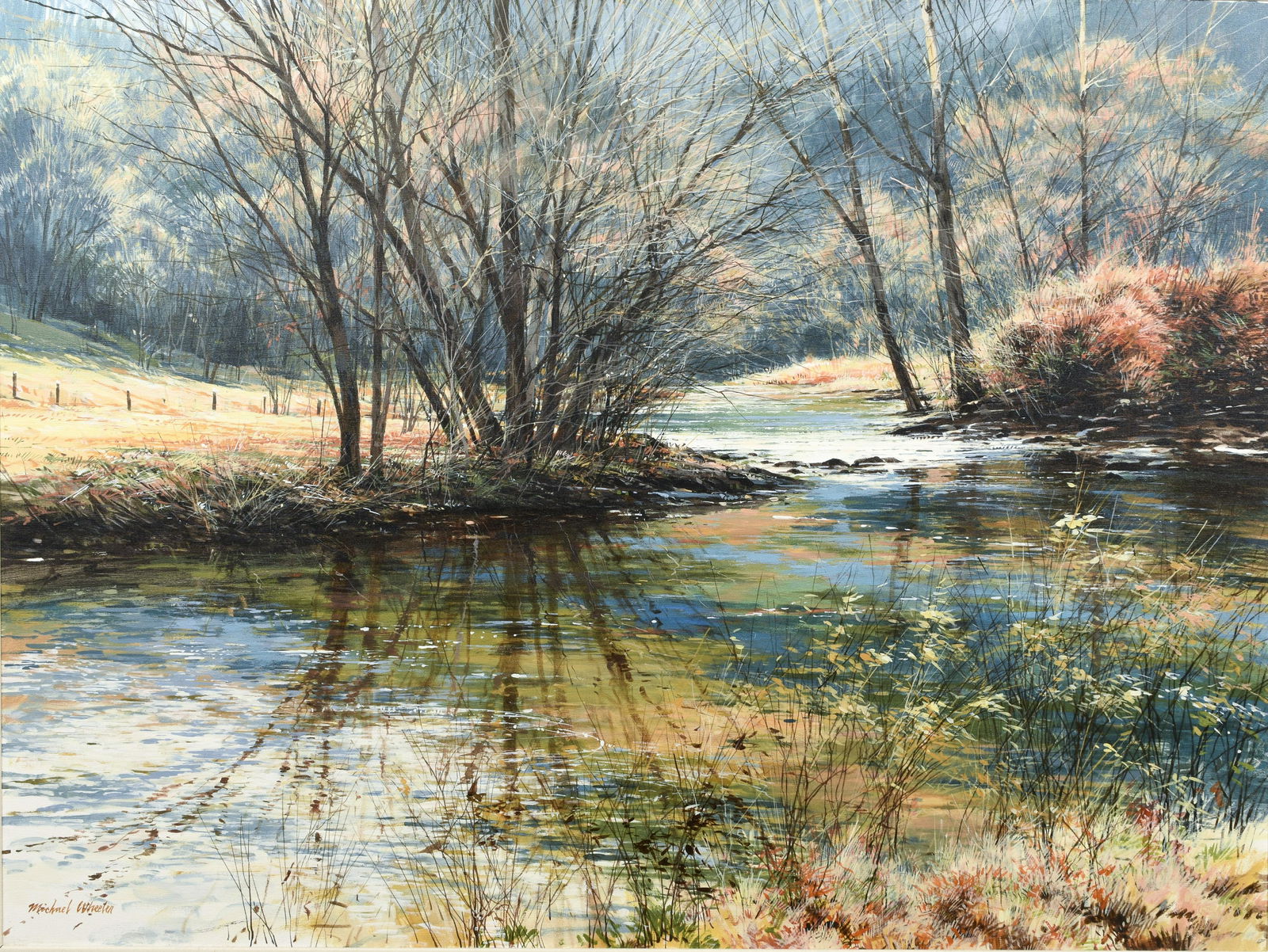 Michael Wheeler Winter Swamp Acrylic Painting (1 of 5)