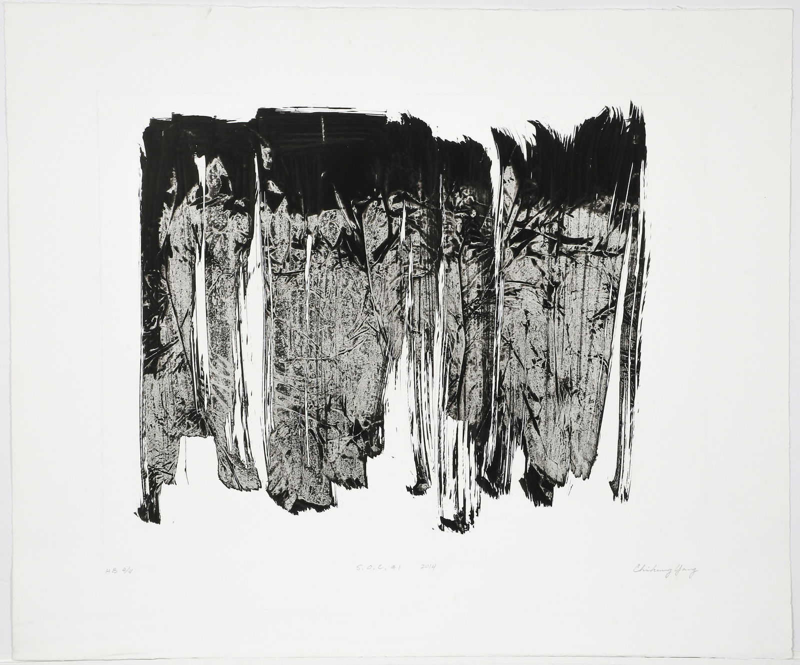 Pair of Chihung Yang 2014 etchings S.O.C. 1 and 2 (1 of 10)