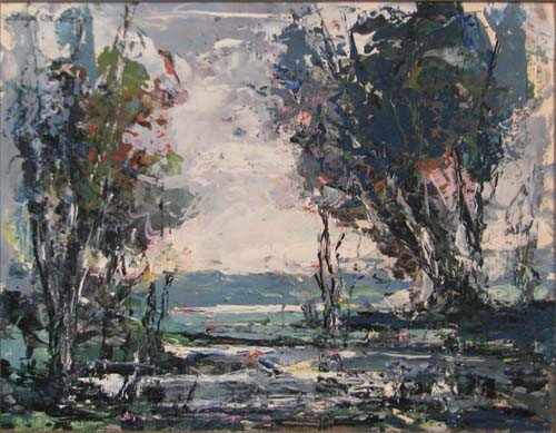 Hugh M. Poe 1957 Impressionist Landscape