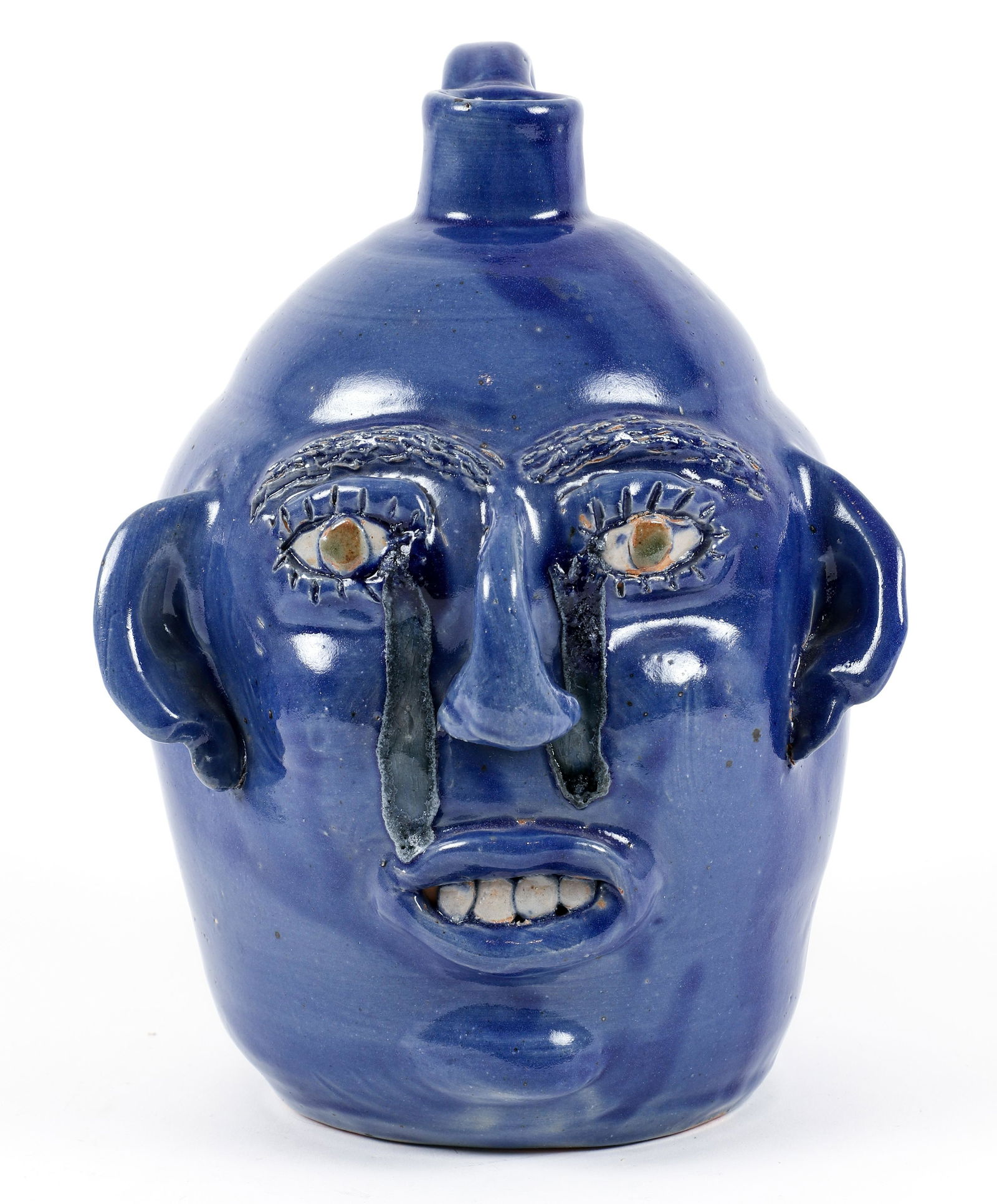 Jerry Brown 1991 Crying Blue Face Jug (1 of 5)